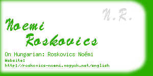 noemi roskovics business card